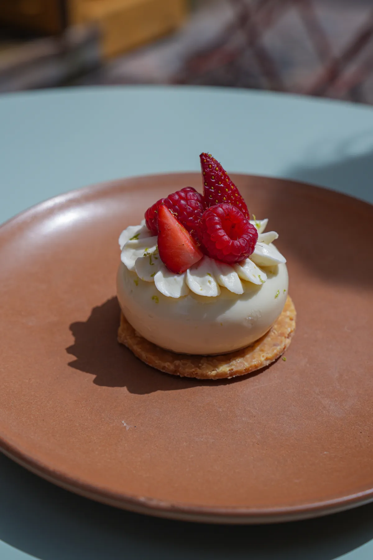 Entremet cheesecake fruits rouges et citron